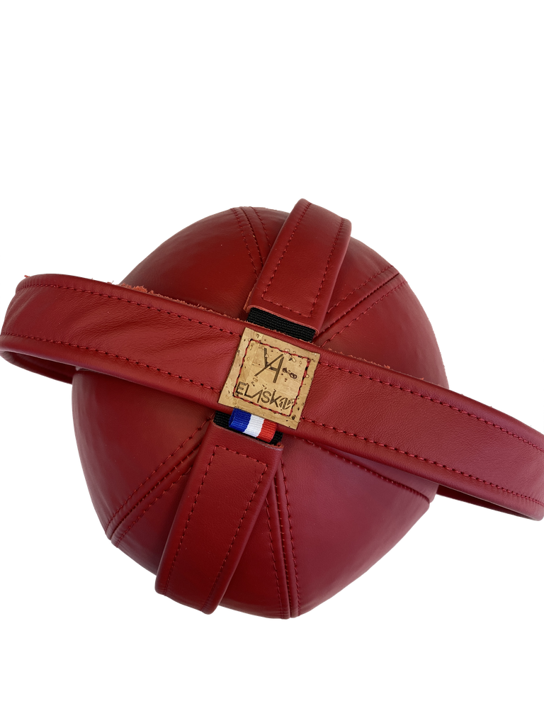 YA'ELASKO Home Collection &quot;Balle &amp; Strap&quot; Cuir rouge Collection 2024